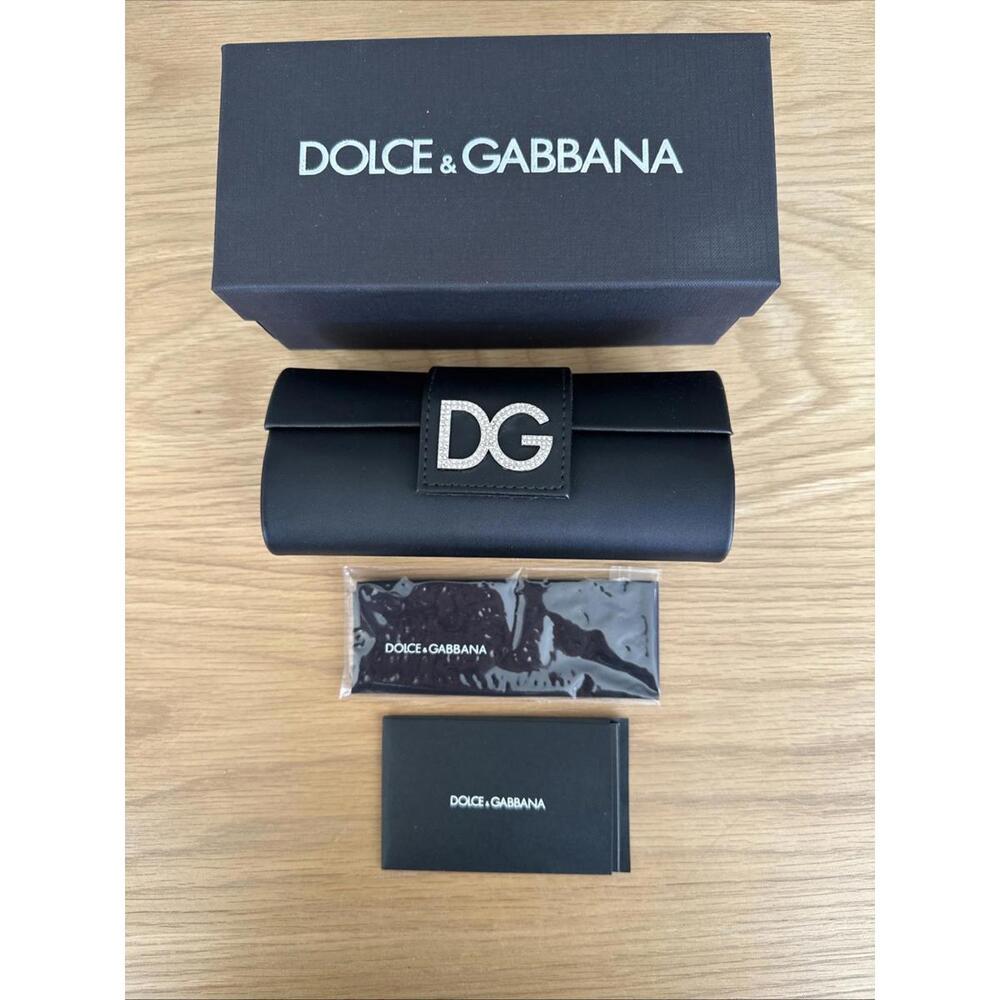 DOLCE & GABBANA Glasses Case, Black, Box, Cloth, Sunglasses Eyeglasses Case